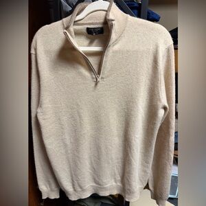 Club Room Men's 100% Cashmere 1/4 Zip Sweater M Designer luxury classic cozy